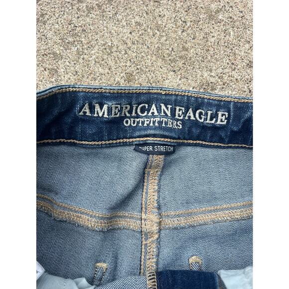 American Eagle Pants Women Sz 2 Regular Super Hi-Rise Medium Wash Jegging Jeans - Picture 4 of 9